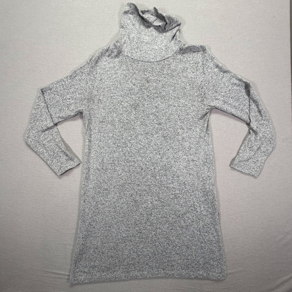 Old Navy Tunic Sweater‎ Womens L Tall Good Gray Turtleneck Heathered Knit